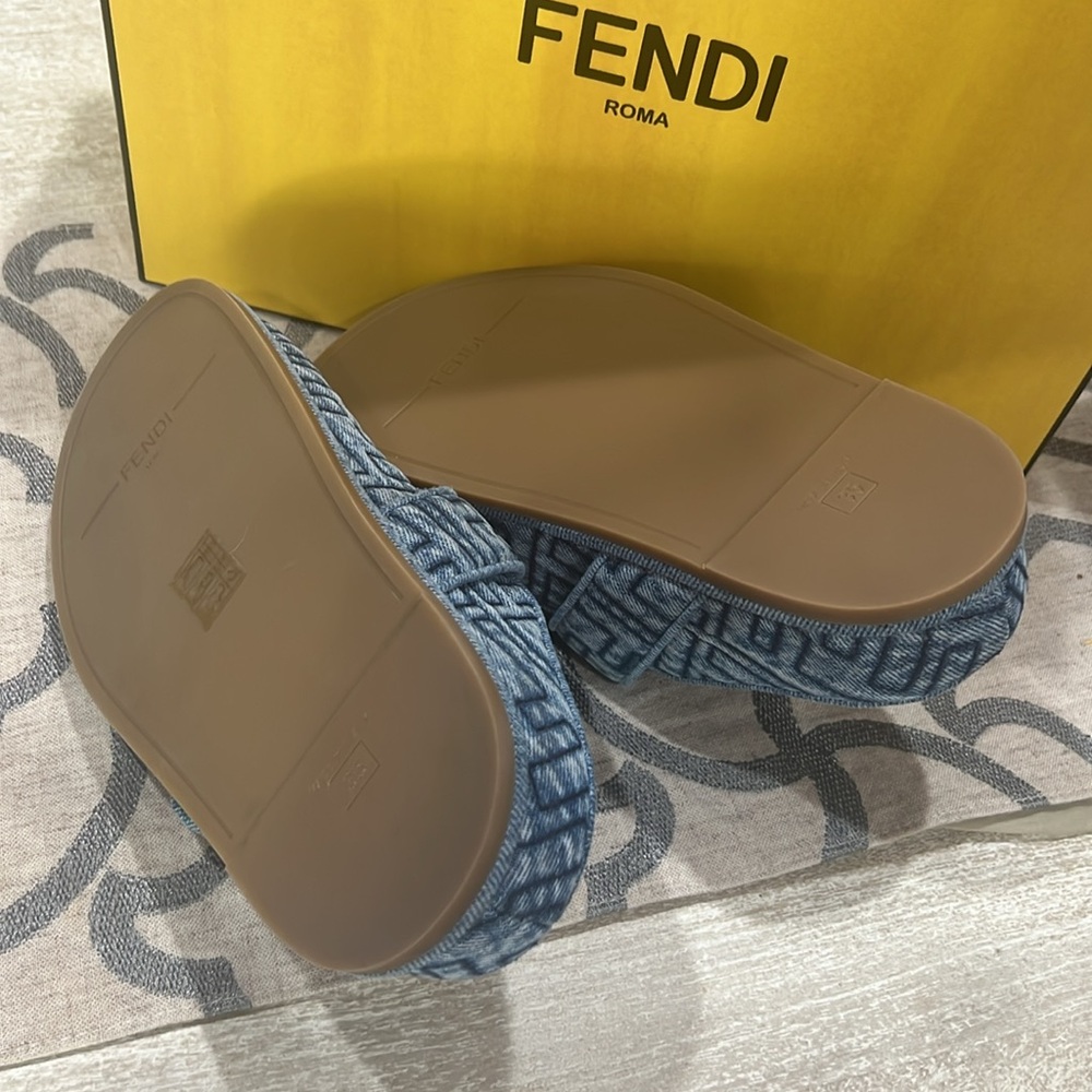 Fendi Denim Mules - Picture 9 of 13